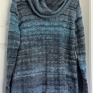 Royal Robbins Blue Ombré Cowl Neck Sweater size large